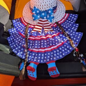 Patriotic Star Dress with Hat and Socks